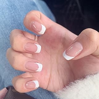 Yatinkim 24pcs French Tip Press on False Nails