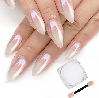 White Pearl Chrome Nail Powder