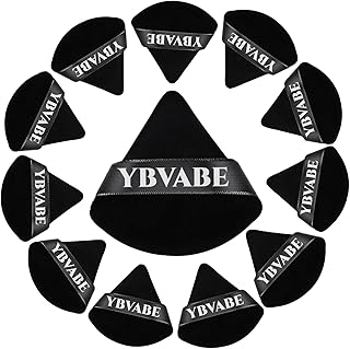 YBVABE 12Pcs Triangle Powder Puffs Black