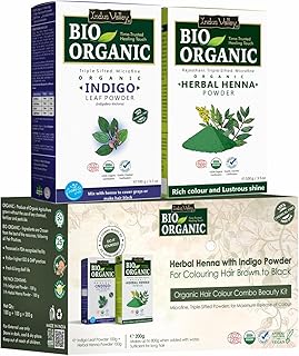 Indus Valley Organic Indigo & Henna Hair Color Combo Kit