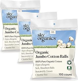 Organic Cotton Balls by Sky Organics