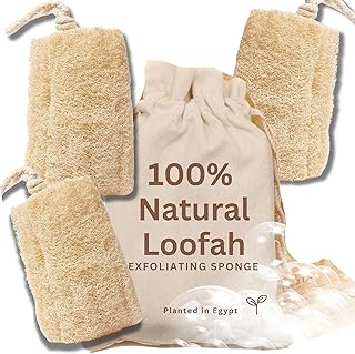 Set of 3 Luxurious Egyptian Organic Loofah Bath Sponges