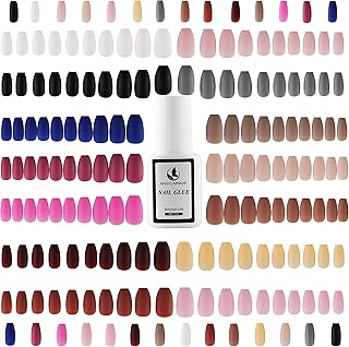 336Pcs Matte Short Ballerina Coffin Fake Nails Tips