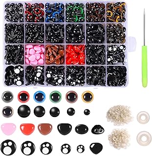 Colorful Safety Eyes and Noses for Amigurumi