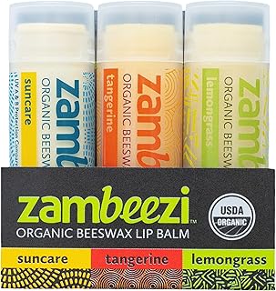 ZAMBEEZI Organic Lip Balm Variety 3 Pack